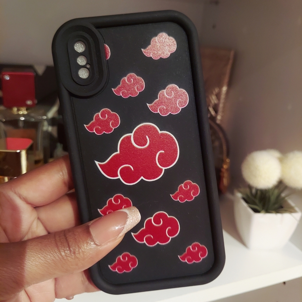 Black naruto Itachi iphone XS case (ADD ON ITEM)